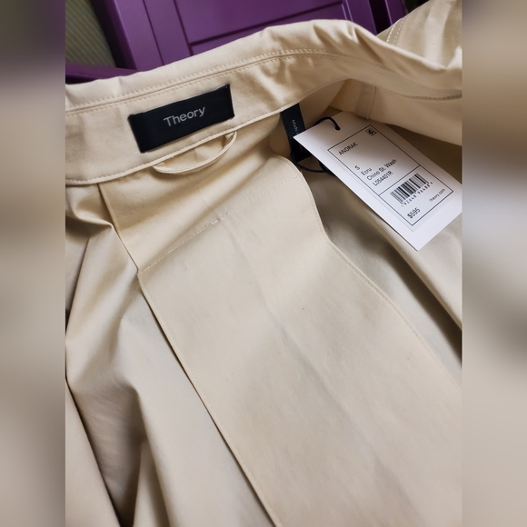 Theory Anorak in ecru/ cream... waist cinch & pockets NWT either S or XS! - Picture 5 of 8
